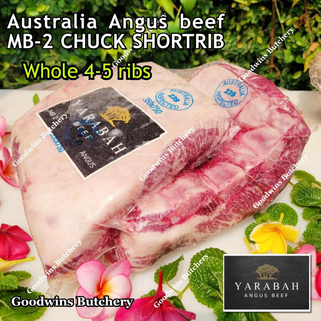

4kg iga sapi konro beef CHUCK SHORTRIB BONE-IN BONELESS 3-4 ribs Australia ANGUS marbling MB-2 frozen Australia YARABAH short rib WHOLE CUTS for roast grill galbi bulgogi