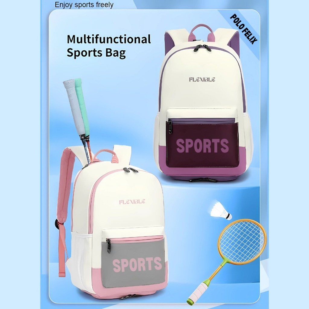 BEST SELLER RANSEL BADMINTON PEREMPUAN TAS RAKET RANSEL WATERPROOF KEREN