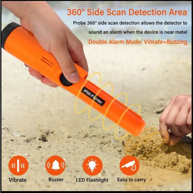 GP pointer GP IP68 Pin Pointer Metal Detector Bawah Air Waterproof Gp IP 68 Pointer AT emas perak