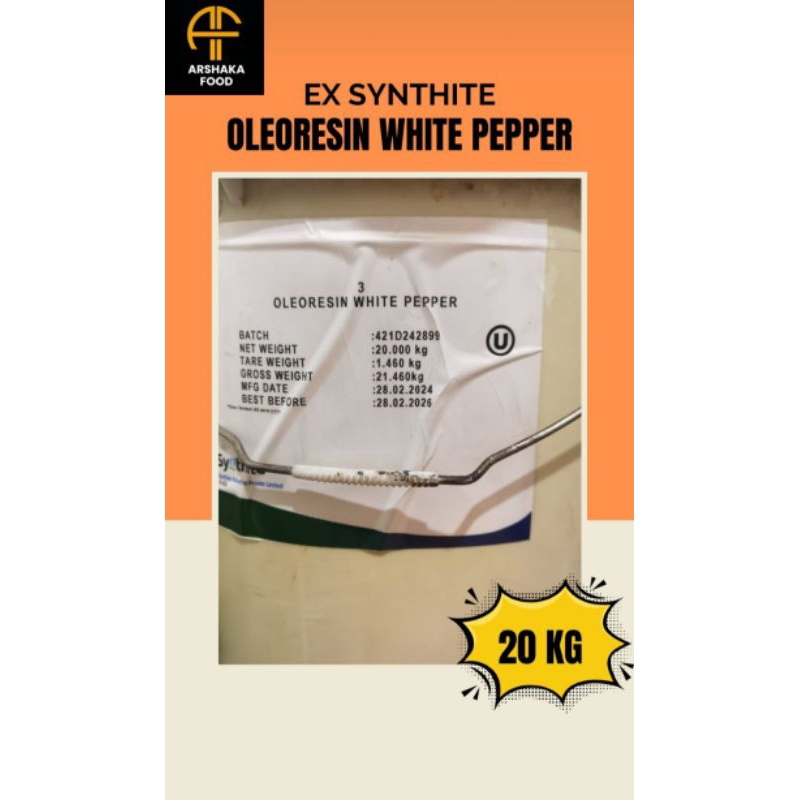 

OLEORESIN WHITE PEPPER - EKSTRAK LADA PUTIH - EX SYNTHITE - 20KG