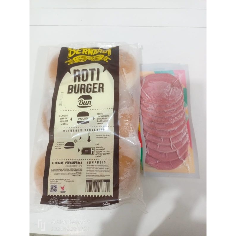 

Bernard roti burger + Daging