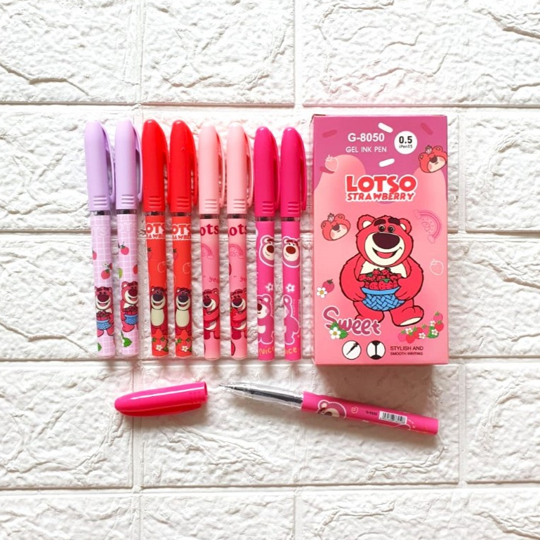

(12 Pcs) Gel Pen Karakter Fancy / Pulpen Gel
