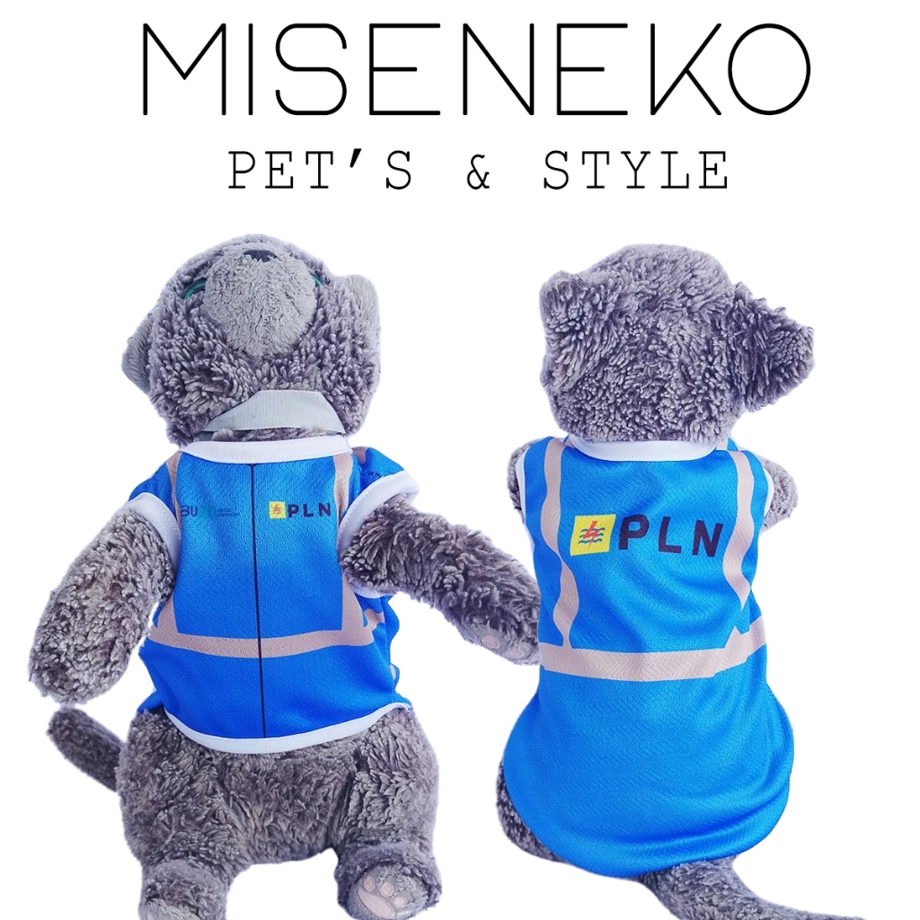 Baju Kucing Lucu Murah Seragam PLN Biru