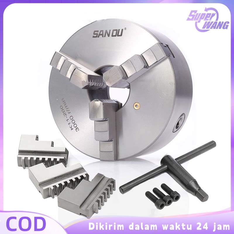 Chuck Bubut 3 Jaw Chuck Mesin Bubut K11-80 3" Catok Bubut Cekam Bubut Kepala Mesin Bubut