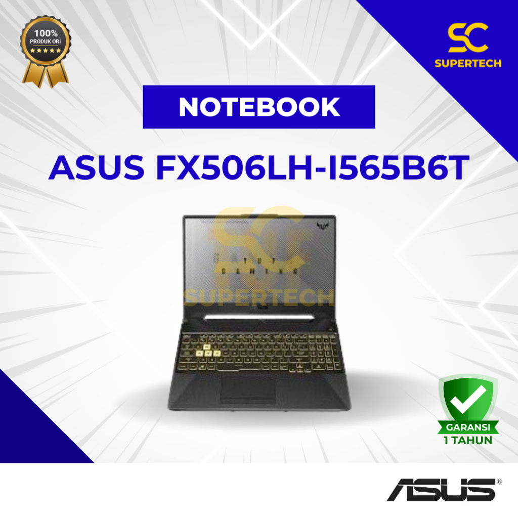 NOTEBOOK ASUS TUF FX506LH-I565B6T-O I5-10300H /GTX1650 8GB 512GPCIe