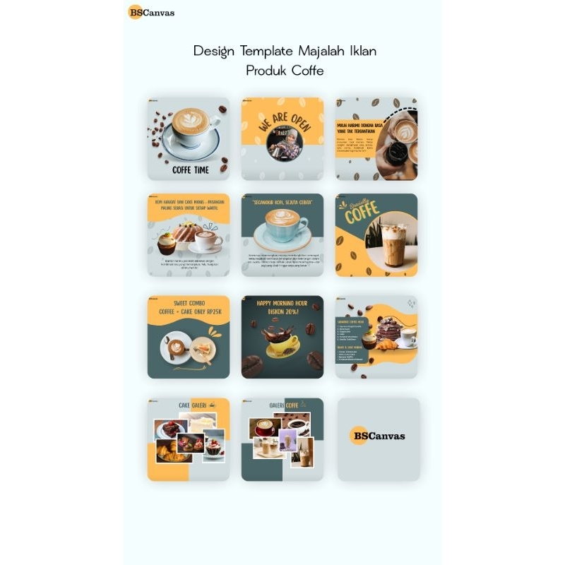 Design Template Feed Instagram untuk produk minuman 14 Feed/100.000