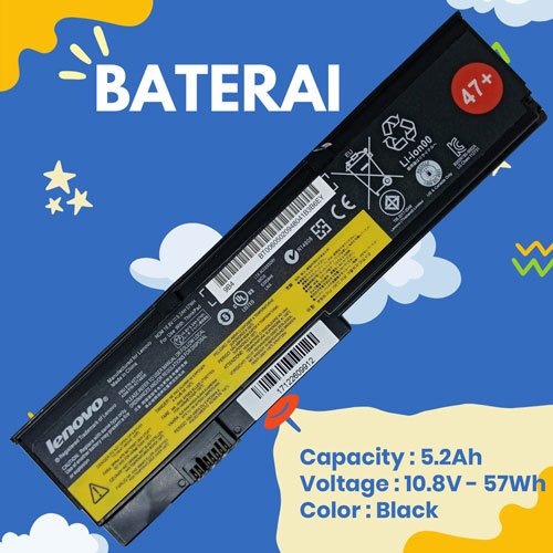 High Quality Baterai Laptop Lenovo Thinkpad X200 X200S Series - Garansi