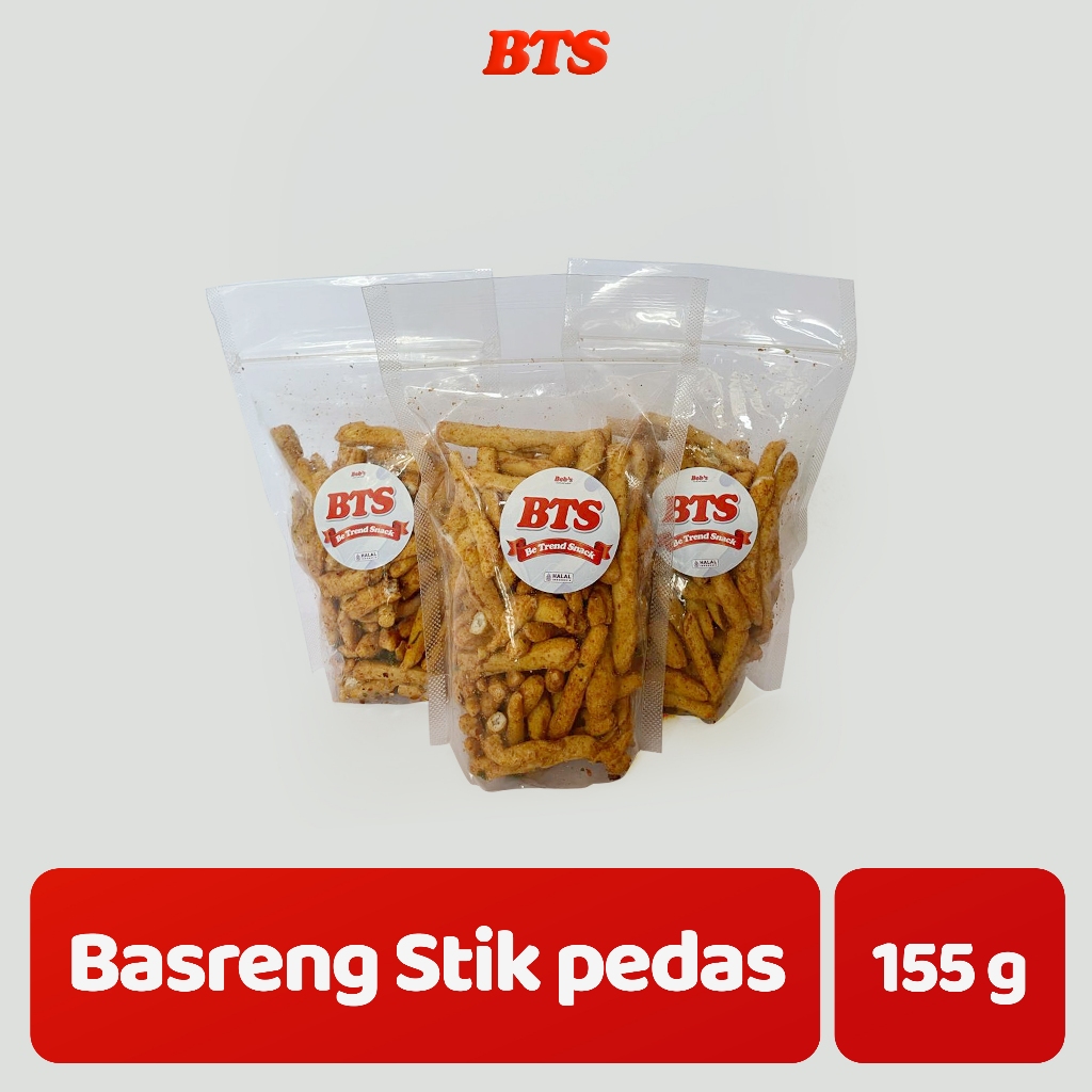 

Basreng Stick Pedas 155g | Snack Baso Goreng Pedas