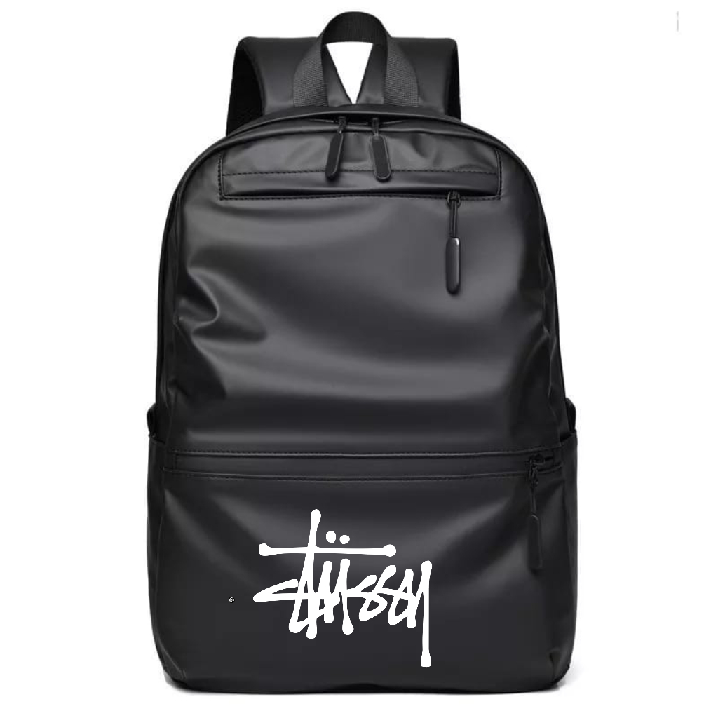 Tas ransel Stussy Backpack Distro gendong pria wanita sekolah waterproof Kulit PU
