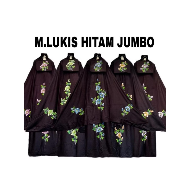 Mukenah Dewasa Jumbo Bali Rayon Lukis - Mukenah Terusan Bali Lukis
