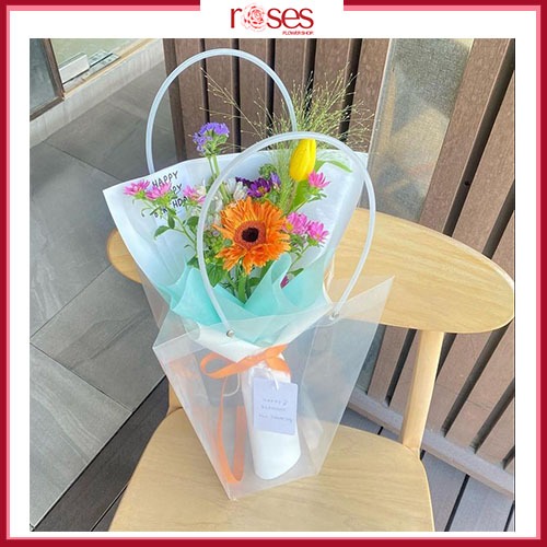 

kantong handboquuet transparant tas buket barang florist flower packaging U15