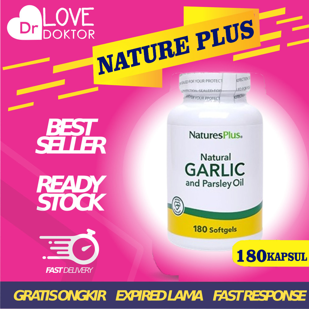 NATURE'S NATURES NATURE PLUS GARLIC & PARSLEY OIL - 180 KAPSUL SOFTGELS