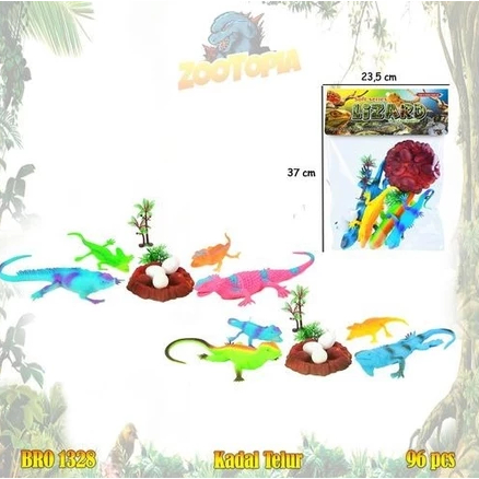 Hewan Reptil Kadal Iguana Karet Binatang Mainan Anak Bayi Edukatif Hobi Koleksi MAINAN TERMURAH