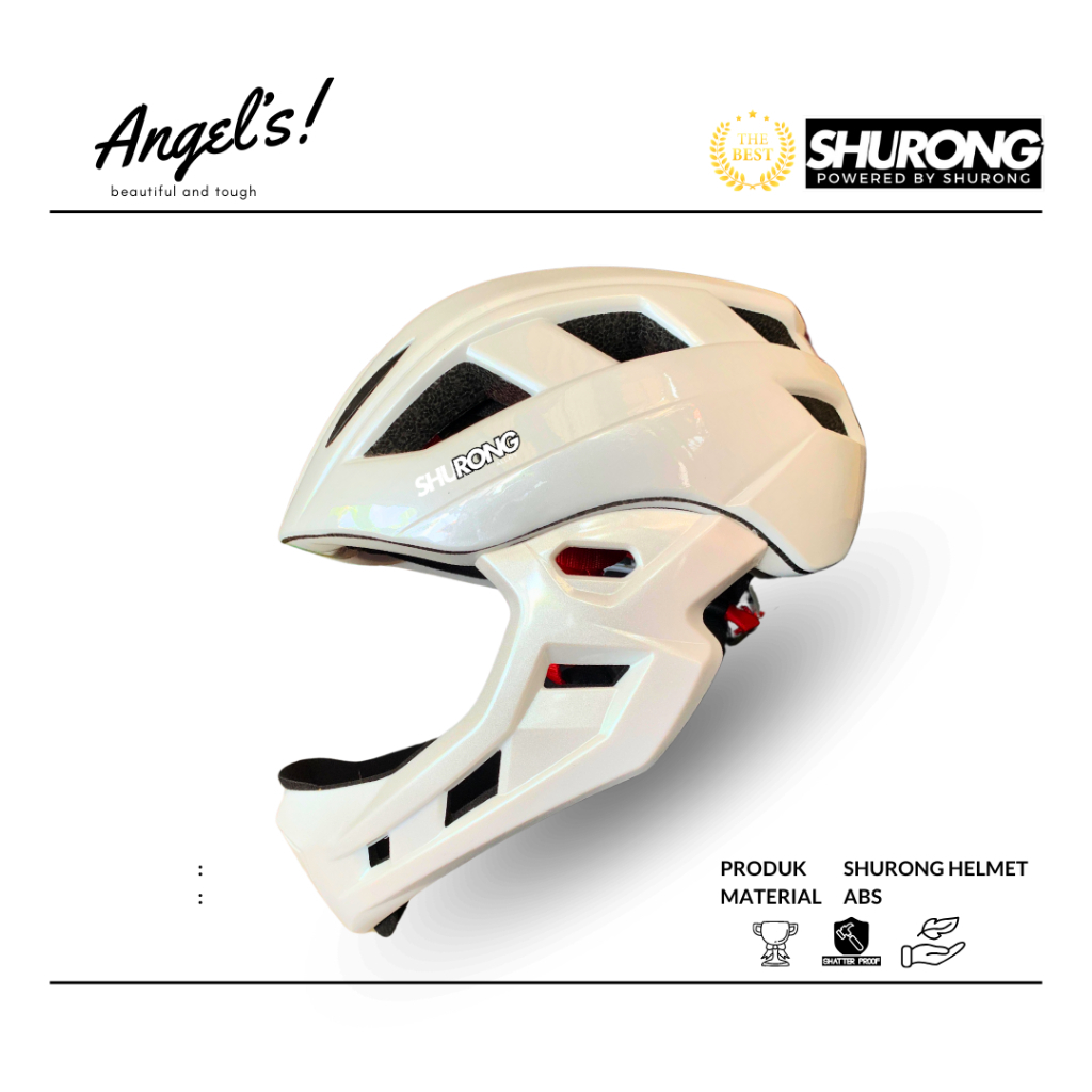 Helm Sepeda Push Bike Anak Fullface Helmet CIGNA RACE modular Full face Pushbike balance bike