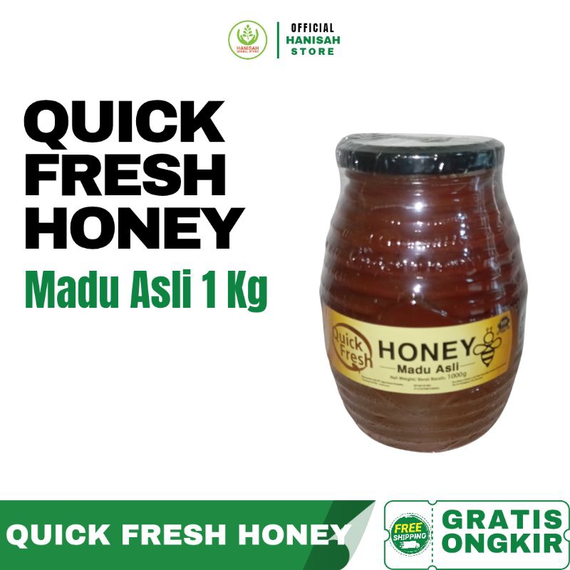 

MADU QUICK FRESH HONEY 1 KG– 100% Murni, Segar & Sehat | Madu Alami Harian | Madu Premium Kemasan Kaca