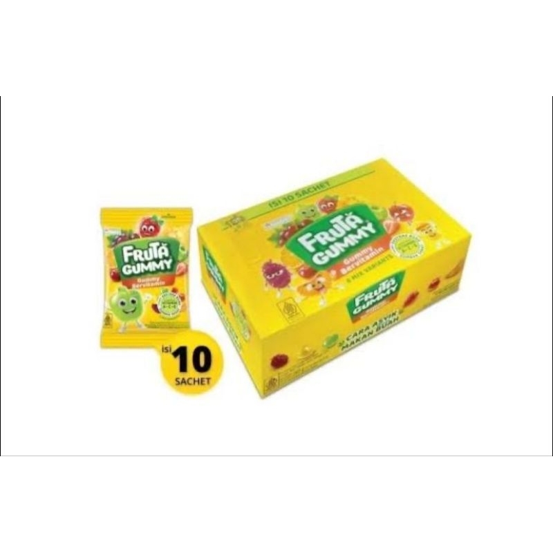 

FRUTA GUMMY 1BOX (10SACHET x 25gr) rasa buah