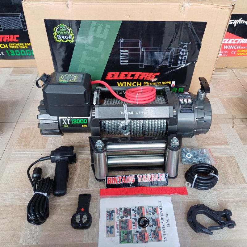 WINCH TURTLE WINCH 13000 LBS 6,6 TON TALI SLING BAJA