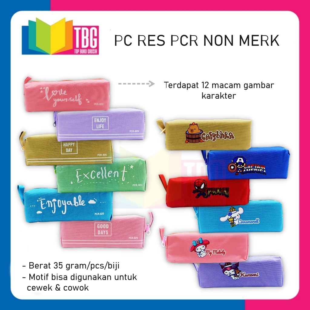 

1 PCS PENCIL CASE RESELETING PCR NON MERK KOTAK PENSIL / TEMPAT PENSIL RESLETING
