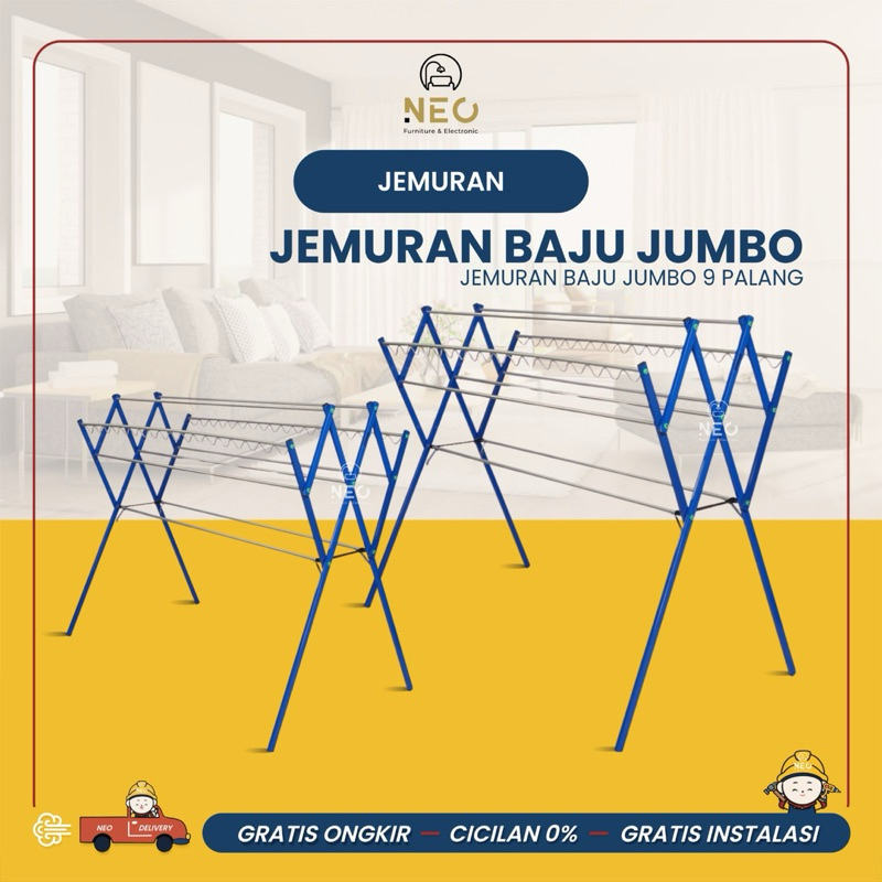 NEO - JEMURAN BAJU JUMBO 9 PALANG PONTIANAK