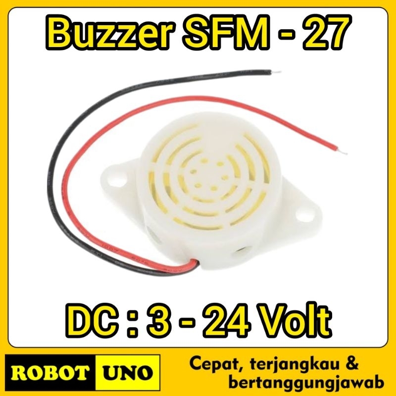 Alarm Buzzer SFM-27 DC 3 - 24 Volt Buzzer Speaker Aktif DC 3 Volt 5 Volt 9 Volt 12 Volt