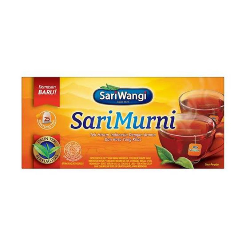 

TEH SARI MURNI SARI WANGI CELUP ISI 25'S TEH SEDUH TEH KEMASAN