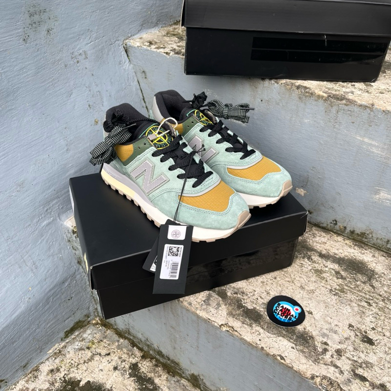 New balance 574 x Stone island light green