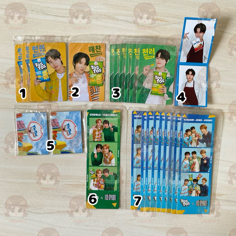PHOTOCARD JAEHYUN MARK RENJUN JENO HAECHAN JAEMIN CHENLE JISUNG PC TOS TOS X NCT DREAM TOSTOS TICTAC