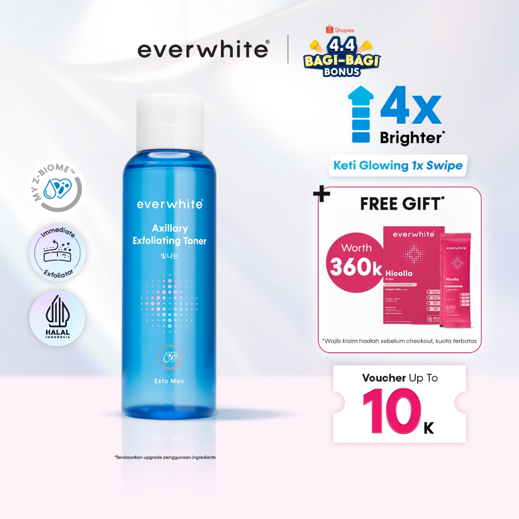 Everwhite Axillary Exfoliating Toner - eksfoliasi toner pencerah badan pencerah ketiak AHA BHA PHA t