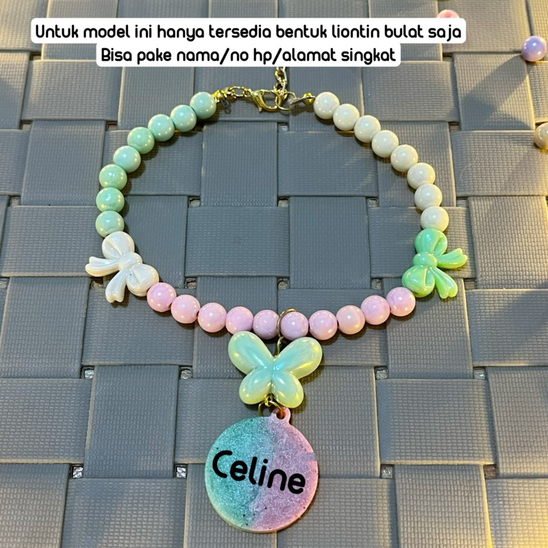 Kalung Kucing/ Anjing/ kelinci Custom Nama | Lionting Kucing Custom | bisa pake nama dan no hp| kalu