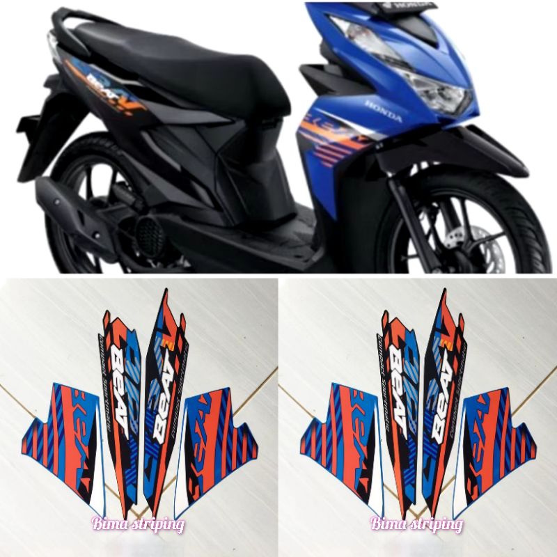 STIKER STRIPING LIS LES BODY MOTOR HONDA BEAT F1 2021