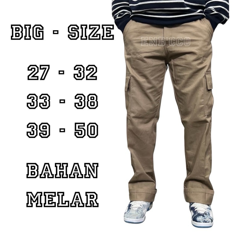 CARGO BIG SIZE 27-50 - Celana Cargo Panjang Jumbo - Celana Cargo Panjang BIGSIZE - Celana Cargo bigs