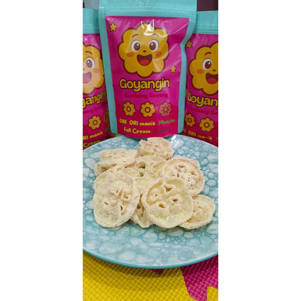 

Goyangin/Kembang Goyang Mini Full Cream Cemilan Tradisonal Jadul Kekinian Free Emas Mini Kue Kering