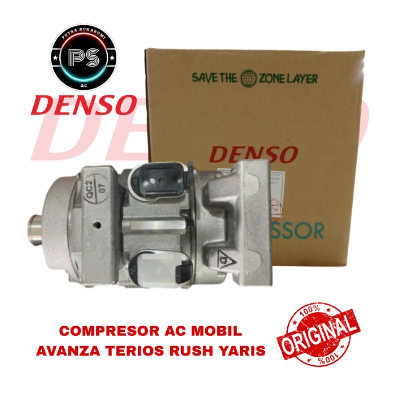 COMPRESOR KOMPRESOR AC MOBIL AVANZA TERIOS RUSH YARIS VIOS LAMA DENSO ORIGINAL