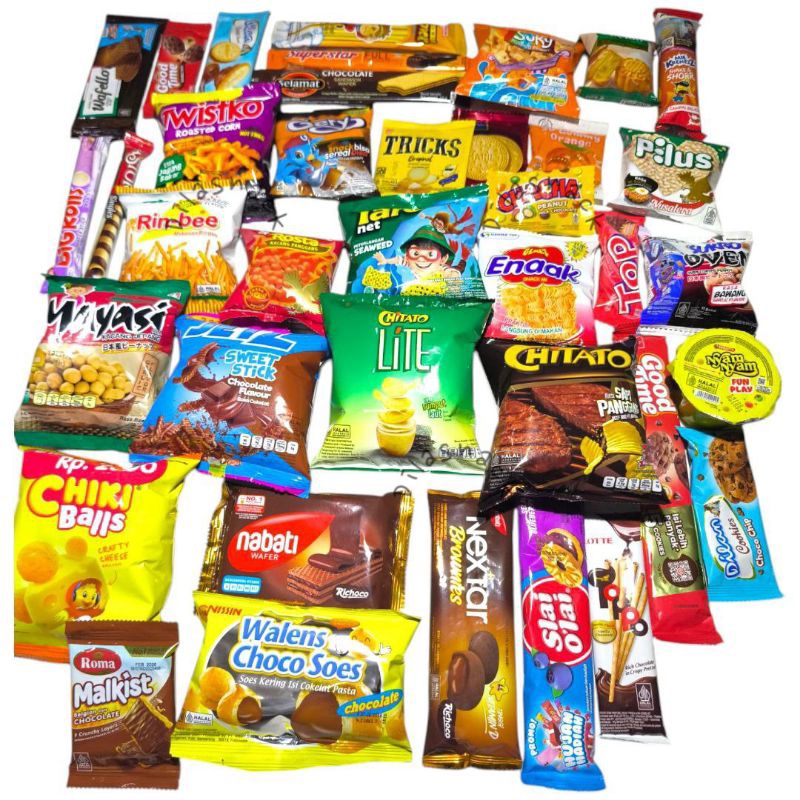 

2Xbtygneal Sakha Snack ) Aneka Snack Paket Jajan 1 Paket Campur Mix Banyak Varian