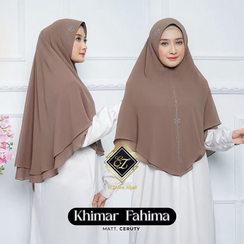 Jilbab Ceruty Hijab Ceruty Khimar Fahima by Elzahra Hijab