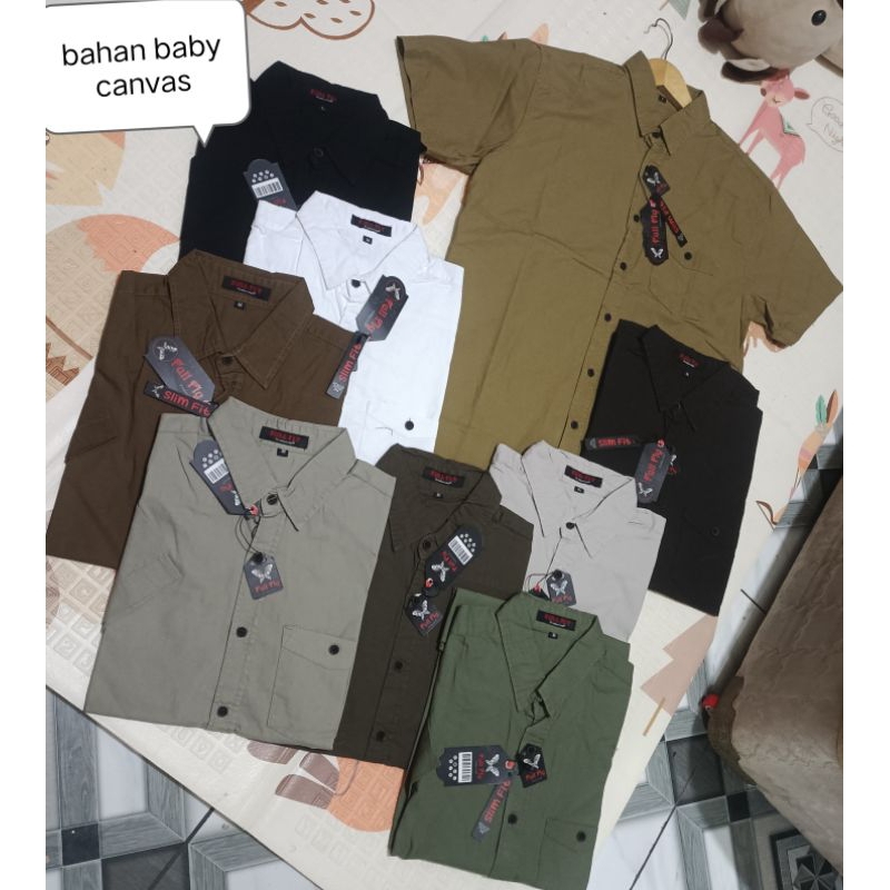bahan kemeja baby canvas