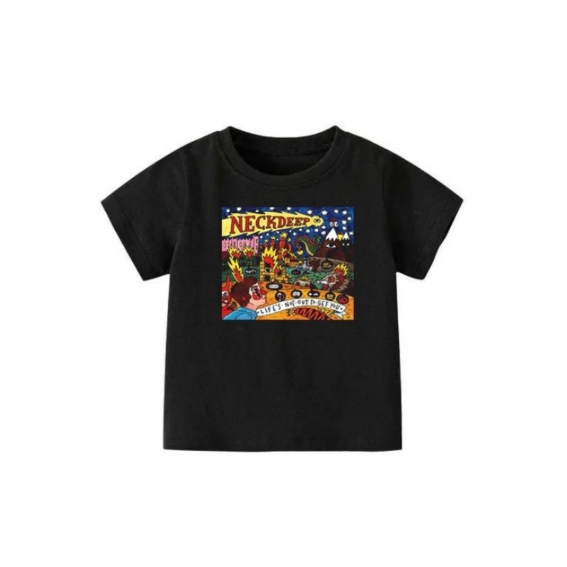 Baju Anak Premium Tebal 24s Kaos Anak Band NECK DEEP 1-8 Tahun