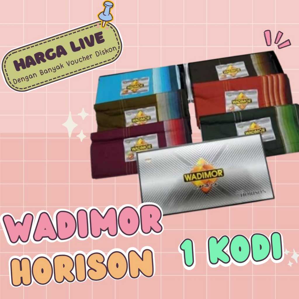 |HARGA LIVE| Sarung Wadimor HORISON 1 KODI / Sarung Dewasa / Sarung Grosir Ecer