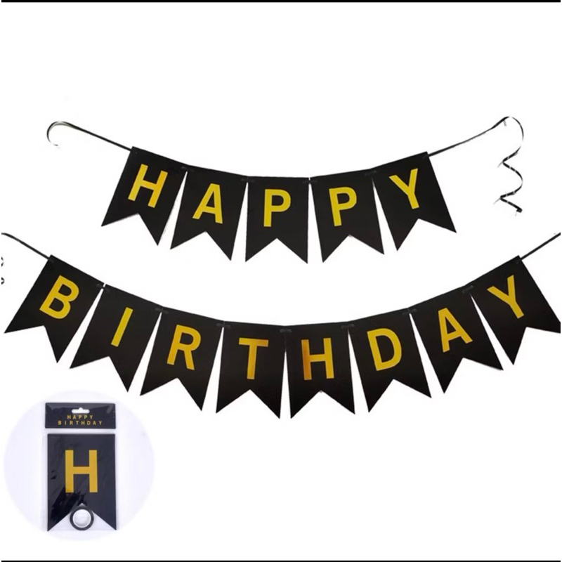 [DOUGHLABEL] BANNER HAPPY BIRTHDAY/ Tulisan Happy Birthday/ Dekorasi Party/ Happy Birthday Banner/ D