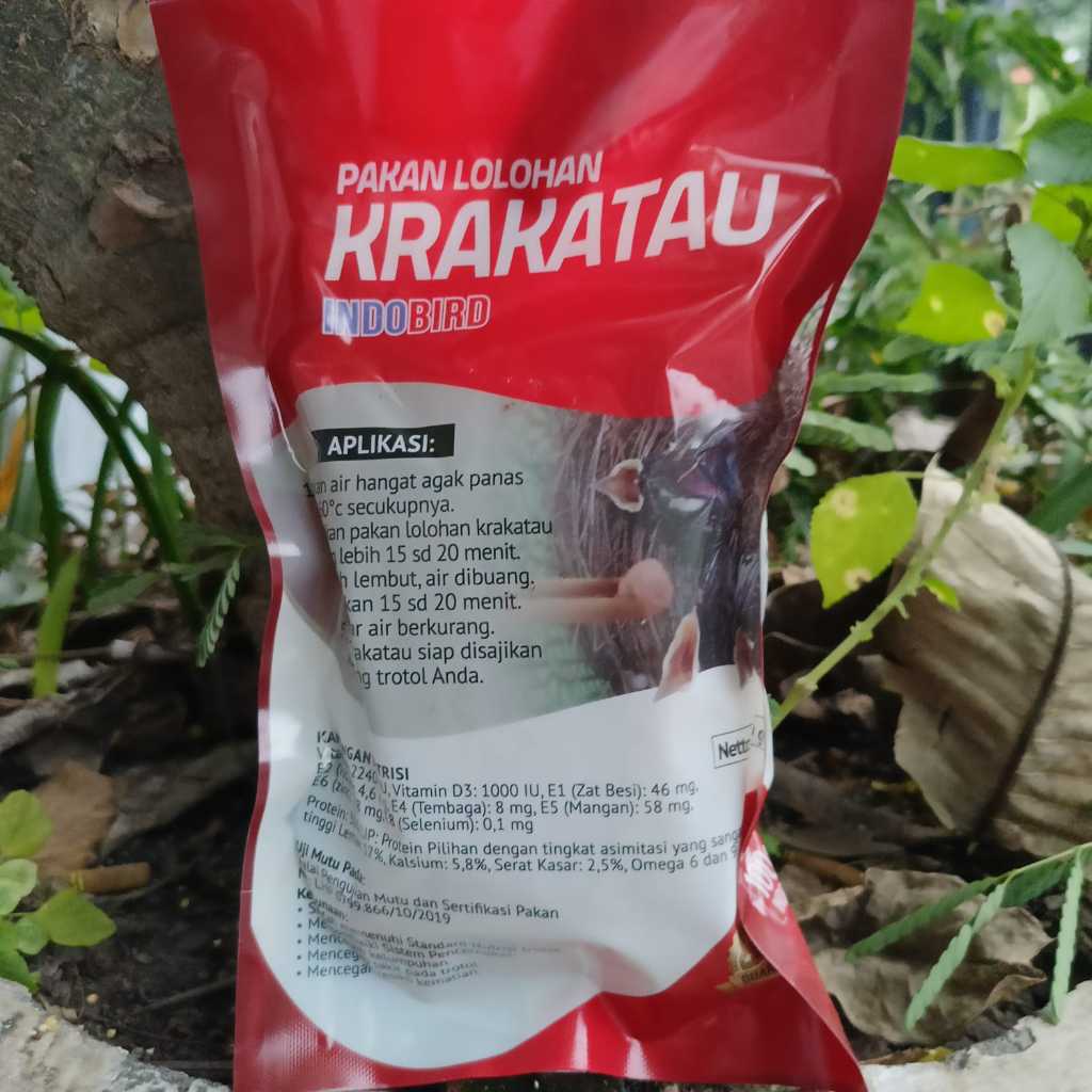Pakan Burung Krakatau 150gr Voer Lolohan Burung Murai Kacer Cendet Prenjak Penuh Nutrisi Dan Protein