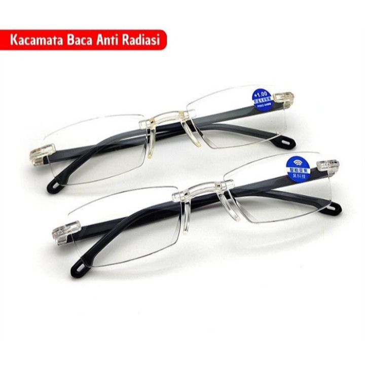 KACAMATA PLUS KACA MATA BACA LENSA BLUERAY FRAME BESI PRIA WANITA / KACA MATA ANTI RADIASI