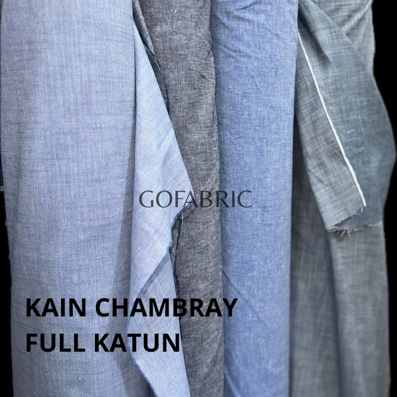 Kain Katun Chambray Denim Look