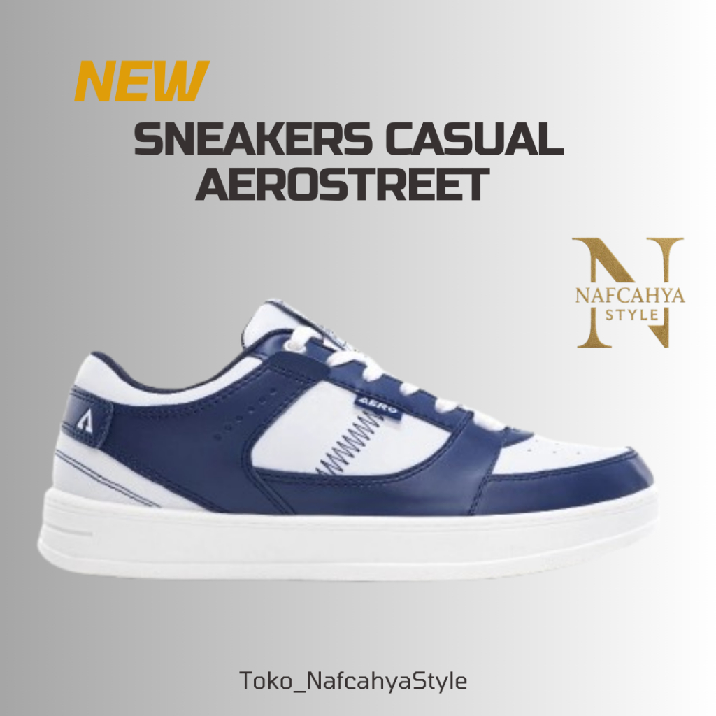 Sepatu Sneakers Casual Aerostreet 37-44 Hoops Low 2.0