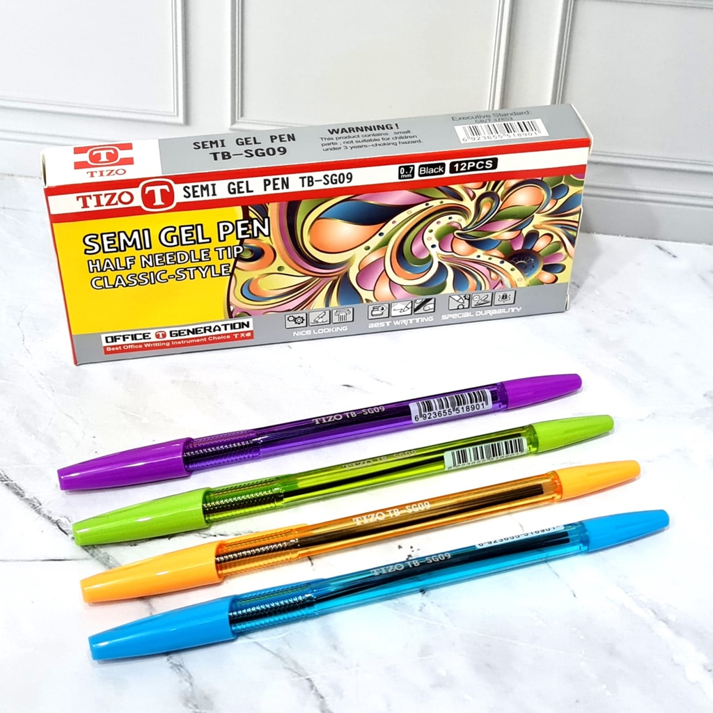 

Pen Semi Gel TB-SG09 TIZO Per Lusin ( ISI 12 PCS )