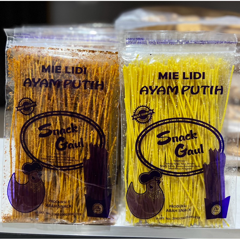 

MIE LIDI AYAM PUTIH PEDAS DAN ORIGINAL SNACK GAUL BEST QUALITY