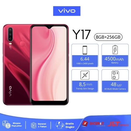 VIVO Y17 RAM 8GB /256GB Handphone Cuci Gudang Android/6.53 inch/5000mah/Kamera Depan 16MP