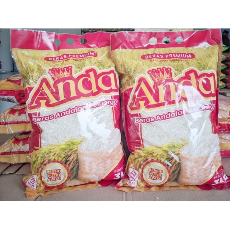 

Barokahgrosir77-Beras Premium Anda kemasan 3kg dan 5kg