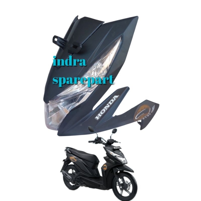 Full Set Tameng Dasi Body Depan Beat Street 2017 2018 2019 Hitam Doff