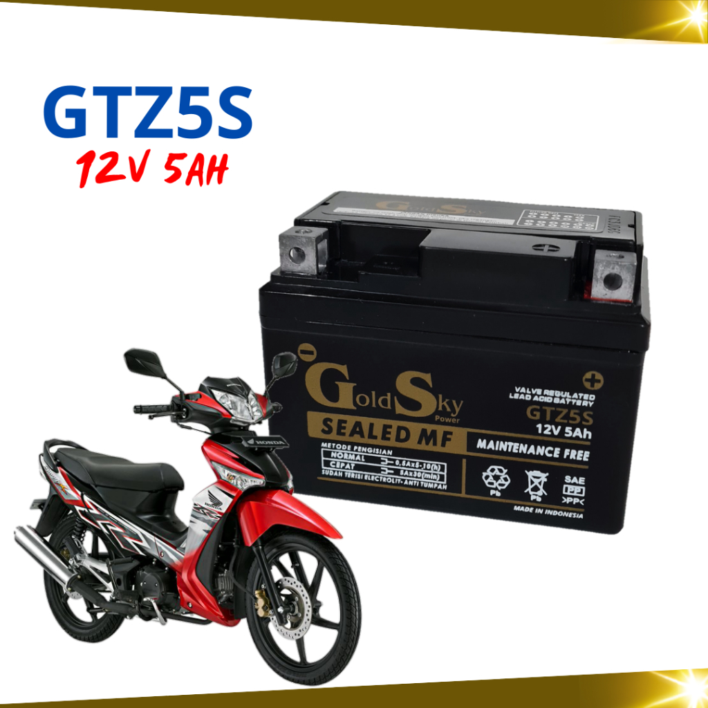 AKI KERING MOTOR SUPRA X125 REVO BLADE KHARISMA GTZ5S GTZ4V YTZ4V GS GOLD SKY MF