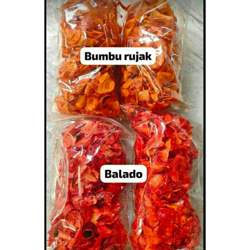 

Keripik singkong / Kripik singkong balado / kripik singkong bumbu rujak